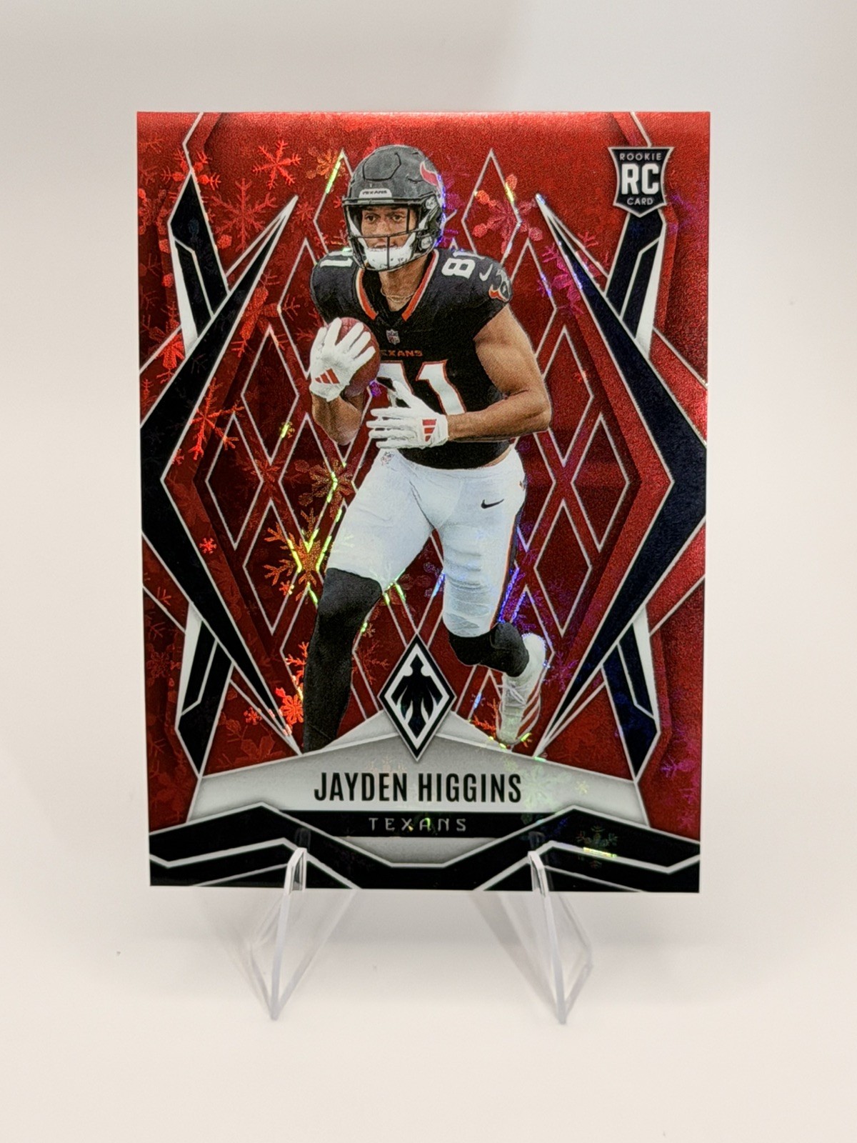 Jayden Higgins 2025 Phoenix #180 Red Winter Prizm /399 Rookie Houston Texans