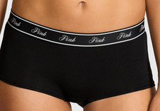 Victoria's Secret PINK Shortie BoyShort Black Logo Waistband XS S M L XL XXL