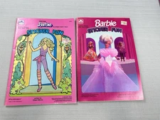 Lot Of 2 Barbie Golden Books Sticker Fun 1980s 1990s Unused