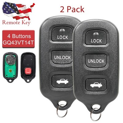 2 Keyless Entry Remote Key Fob for 2003 2004 2005 2006 2007 2008 Toyota Matrix