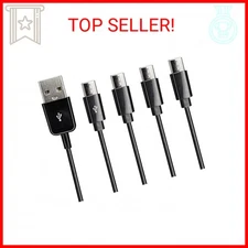 CERRXIAN USB Type C Splitter Charging Cable,1ft 4 in 1 Multi Charging Cable, USB