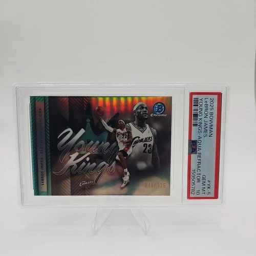 2025 Bowman Basketball Aqua Refractor LeBron James #YK-5 PSA 10