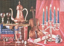 Needlepoint Painted Canvas Gobelin 12996 24"x32" Collection D'Art