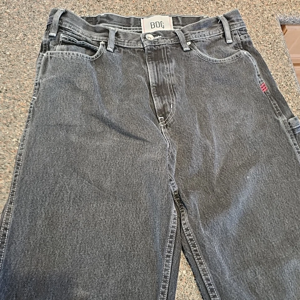 Pantalones de mezclilla BDG Skate Fit talla 32x30 negros pantalones de carpintero 100 % algodón urbano Foto 2 de 4