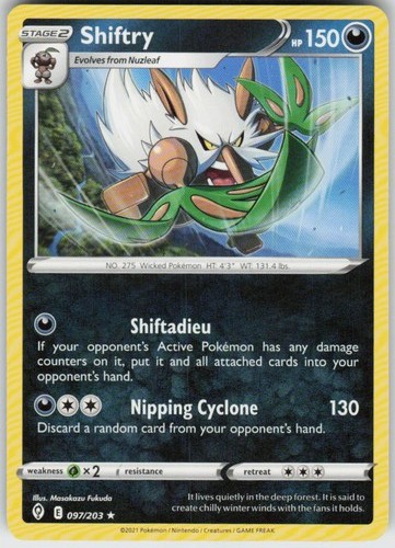 Shiftry 097/203 Rare Evolving Skies Near Mint