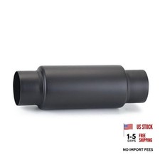 3" Inlet Exhaust Resonator, 3" Inlet 3" 3" Inlet 12" Overall Length Black