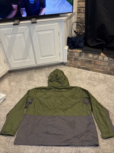 Cabela’s Green/gray Hooded Windbreaker 4Most Repel Hooded Jacket Mens 3XL Rare - Picture 8 of 8