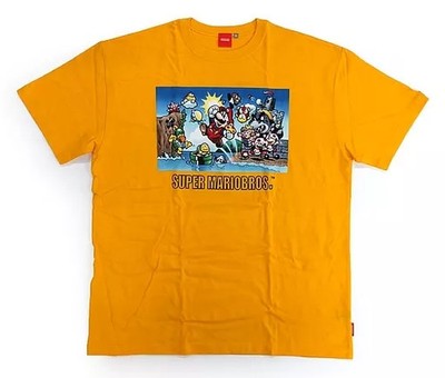 Clothing Super Mario Bros. T-shirt Orange M size ''Super Mario Bros. 35th