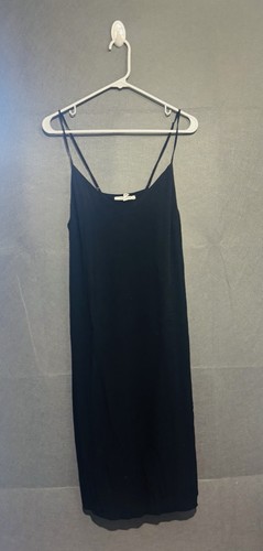 Avec Les Filles Women's M Baggy Piped Snap-Hem Slip Dress Midi Black - Bild 1 von 18