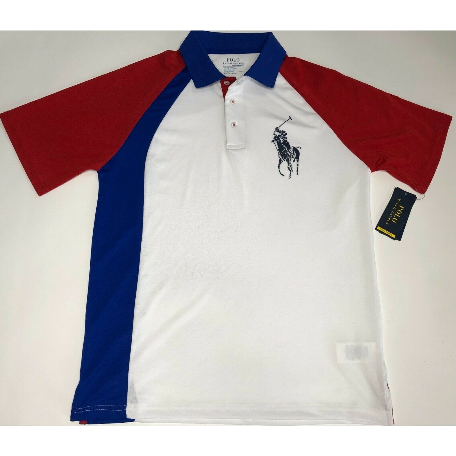 Polo Ralph Lauren Performance Golf Casual Shirt White/Red/Blue Size S thumbnail 10