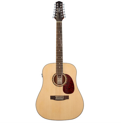 Ashton D25 12 String Acoustic Guitar Natural Finish w EQ Pickup System