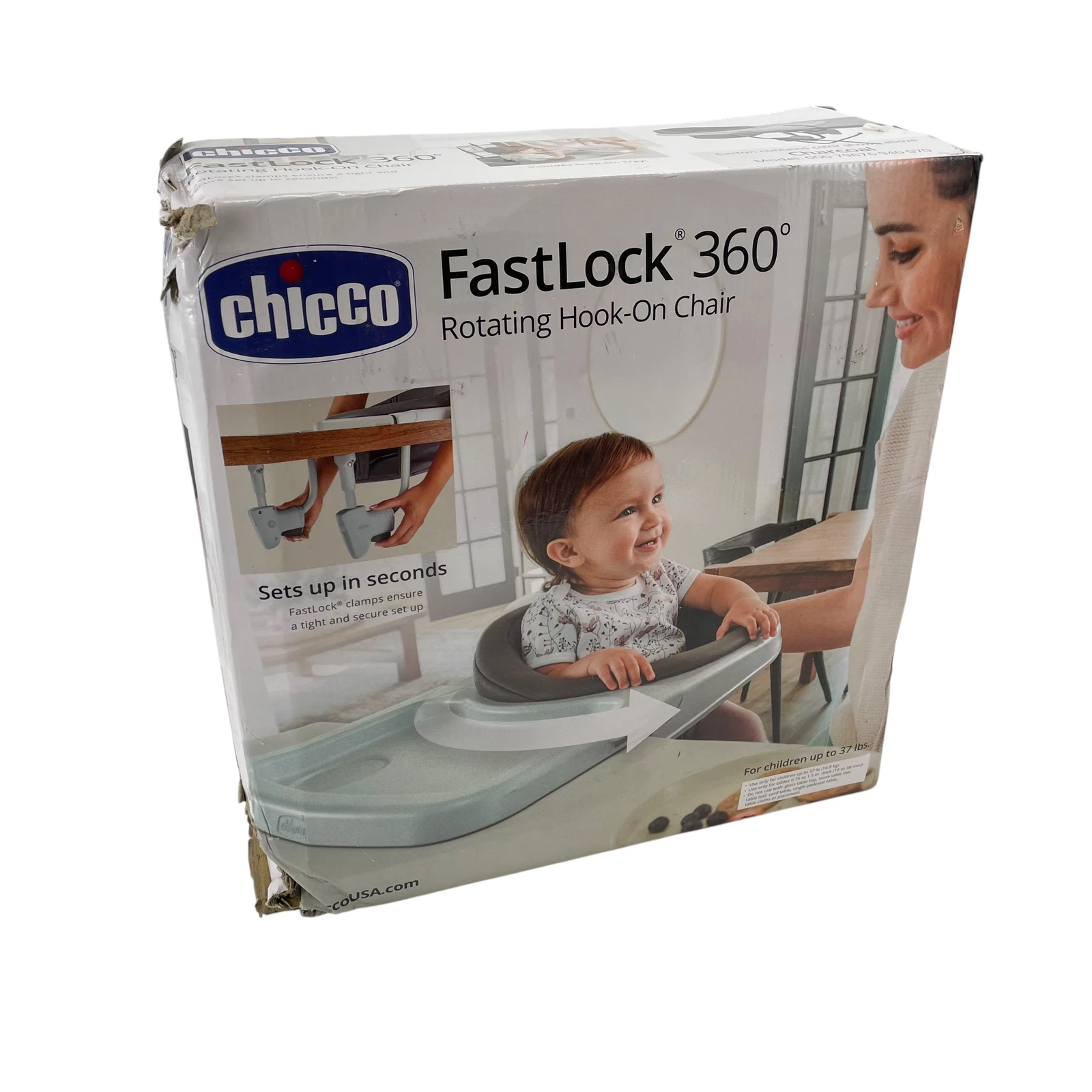NEW Chicco FastLock 360 Rotating Hook-On High Chair Charcoal/Grey #2462
Opens in a new window or tab