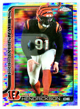 2025 Topps Chrome TREY HENDRICKSON #65 Pulsar Refractor - Bengals