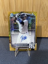 2025 Bowman Chrome Richard Matic #CPA-RM Gold Shimmer Auto /50 Yankees