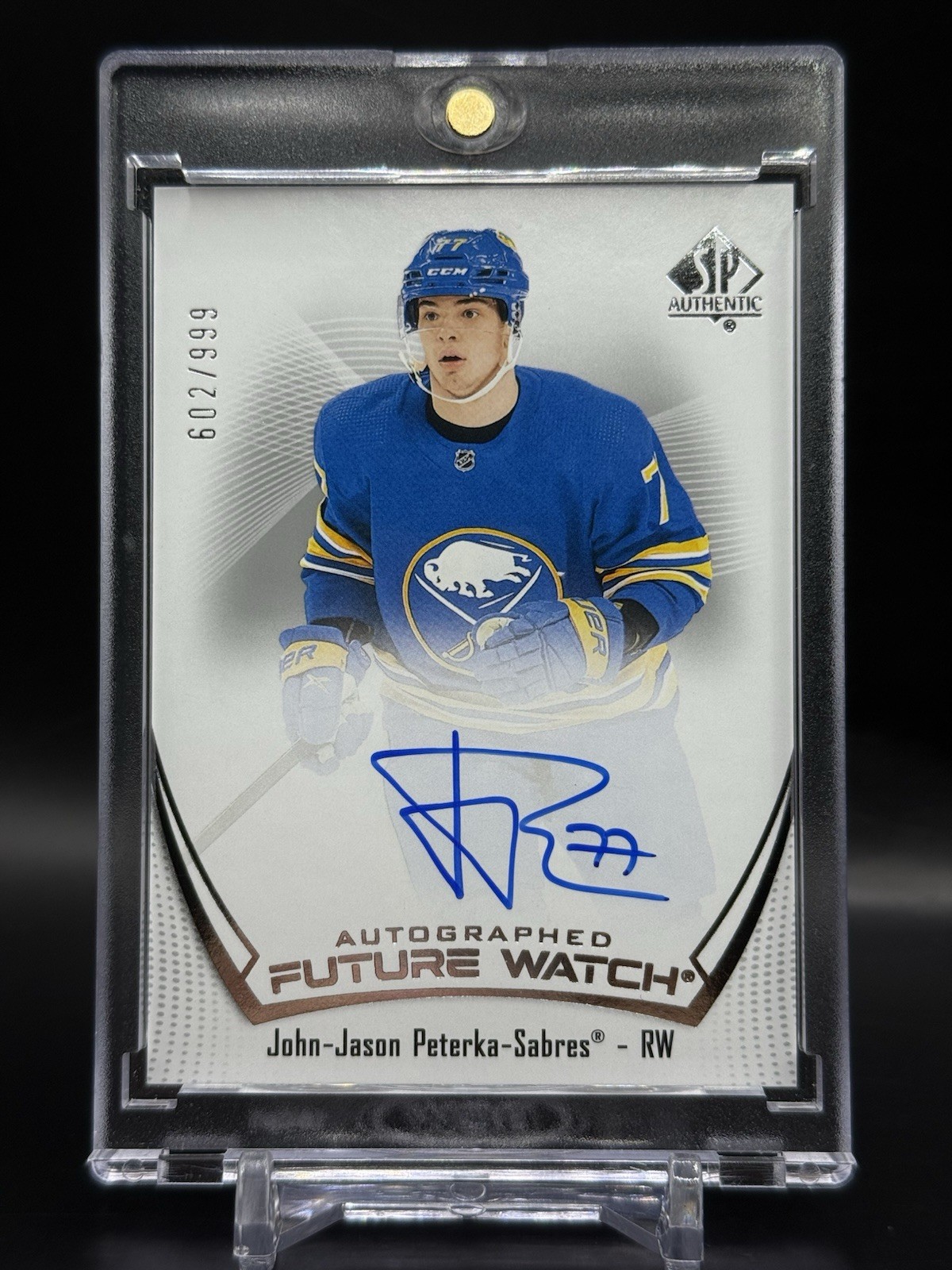 2021 SP Authentic John-Jason Peterka JJ Future Watch Auto /999 FWA RC