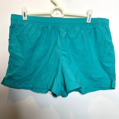 Columbia Women's Sandy River Hiking Outdoor Teal Elastic Waist Shorts Size L