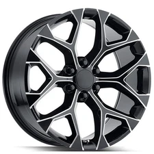 20x9"Strada Wheels Snowflake Gloss Black Milled OEM Replica Rims (S01)