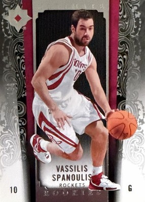 2006-07 Upper Deck Ultimate Rookie RC VASSILIS SPANOULIS Houston Rockets