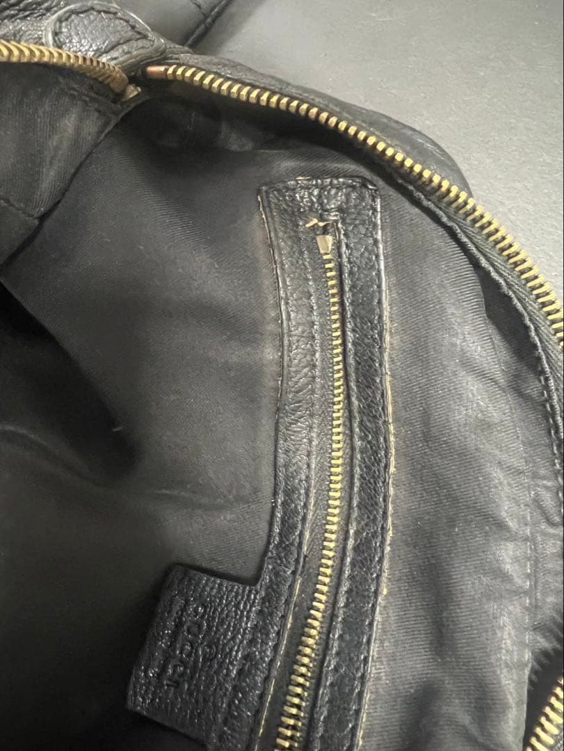 Gucci Interlocking G Leather Tote Bag Black Authentic Used thumbnail 17