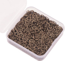 1800Pcs 5Mm Brone Plated Iron Open Jump Rings Connectors Bulk for DIY Craft Earr