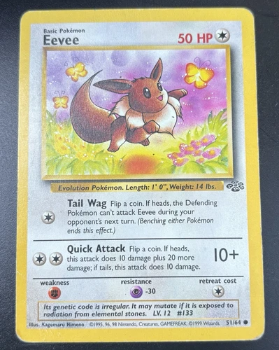 Pokémon TCG Eevee Jungle 51/64 Regular 1st Edition Common NM