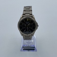SEIKO V14J-0AE0 Solar Titanium Blue Dial Men's Wristwatch