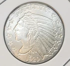 1929 Indian Head Liberty 1/4 Troy Oz .999 Fine Silver Fractional Round Coin Bar
