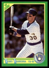 1990 Score Terry Francona Milwaukee Brewers #216