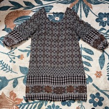 Y2K Charlotte Russe Women’s Puffy Sleeve Peasant Blouse USA Made Floral Geometry