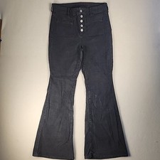 American Eagle Super High Rise Flare Button Fly Boho Corduroy Pants In Size 10