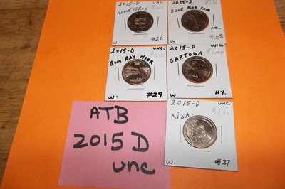 2015 D National Park Quarter 5 Coin Set Uncirculated 25c FREE SHIP!