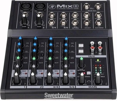 Mackie MIX8 Used 8-Channel Mixer - Good Condition, Tested & Functional