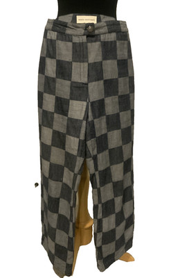 MARA HOFFMAN Arlene Denim Patchwork Print  Pants  100% Organic Cotton