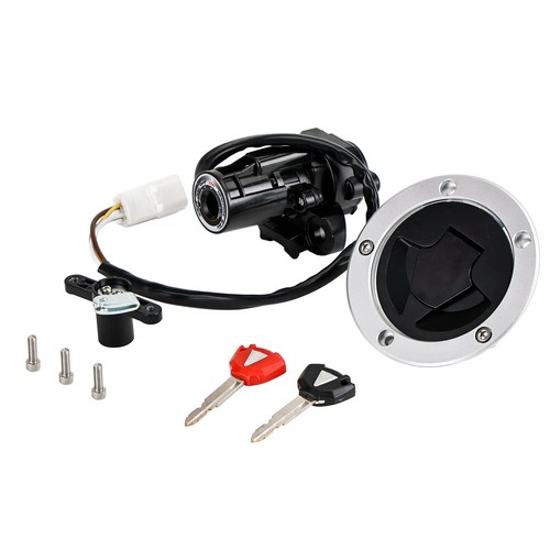 IGNITION LOCK KEY SET W/ GAS CAP & SEAT LOCK FOR KAWASAKI NINJA 400R 2014-2017