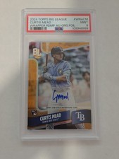 2024 Big League Wrapper Redemption Orange Foil /25 Curtis Mead Rookie Auto PSA 9