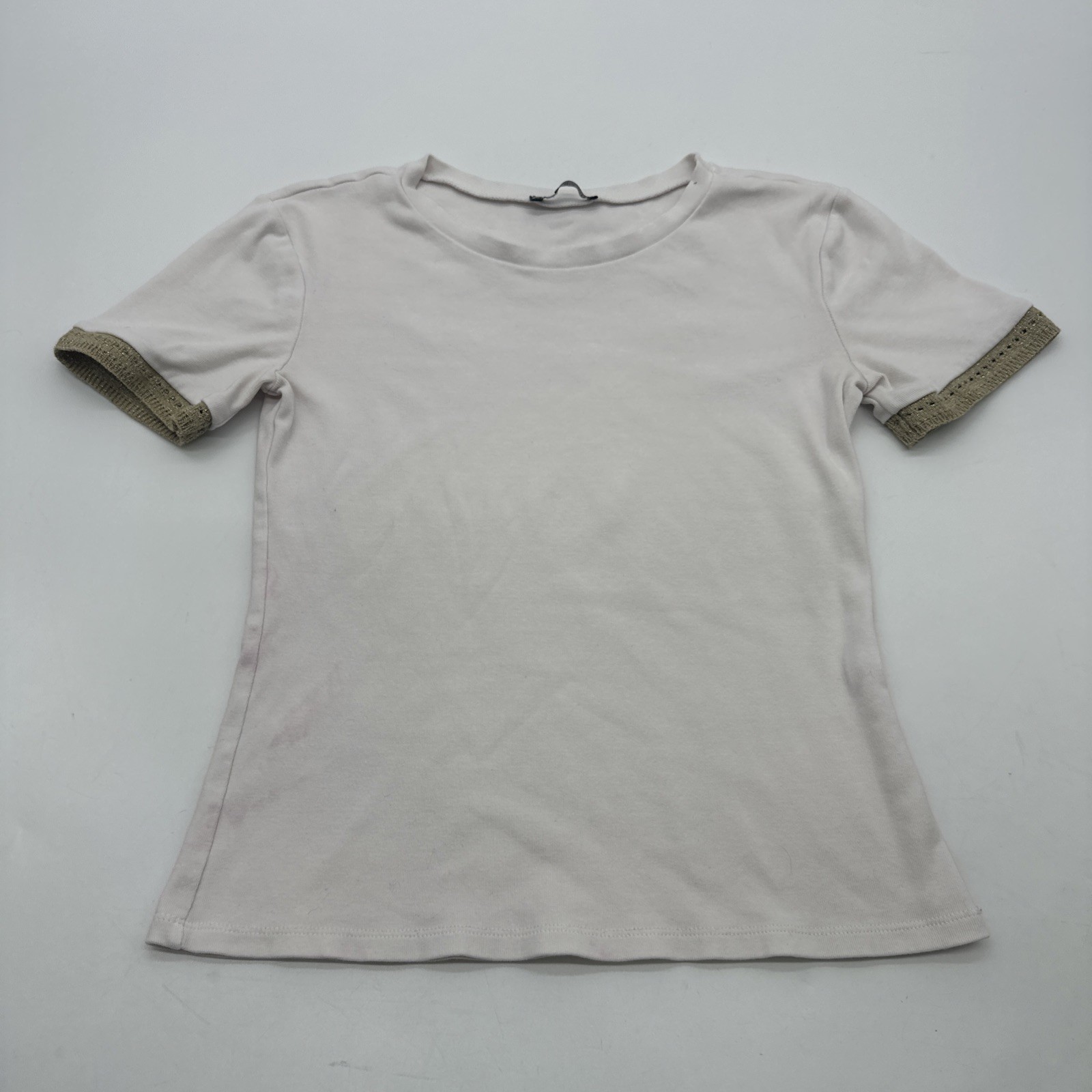 Zara T-Shirt Women Médium White Solid …#27648