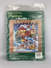 Bucilla Jeweled Felt Advent Calendar Kit Santa's House 32256 Christmas Workshop