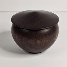 Hand-Turned Walnut Lidded Bowl by Fred Martenis   Thin Wall 4" Studio Craft