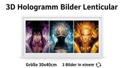 Naruto,Sasuke,kakashi-3D Poster 3D Lenticular Flip Effect,3 Bilder in einem 
