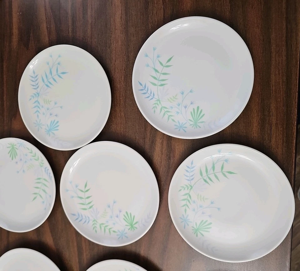 BROOKPARK BLUE BELLS MELMAC 6 (6) БЛЮДЦЕ И (5) ДЕСЕРТ ТАРЕЛКА КОМПЛЕКТ - Изображение 4 из 4