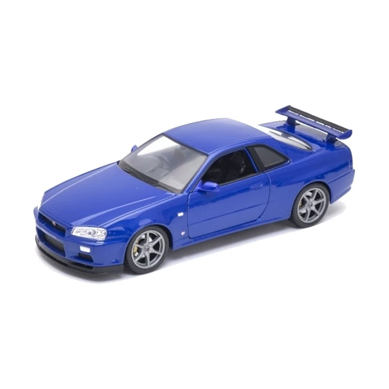 Welly 24108 Nissan Skyline GT-R (R34) blau metallic Maßstab 1:24 Modellauto - Bild 1 von 1