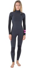 2025 Hurley Womens Plus 5/3mm Chest Zip Wetsuit - Black