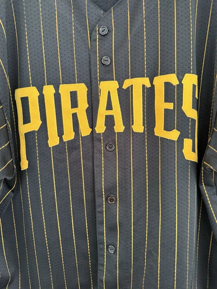 Vintage Pittsburgh Pirates Baseball Jersey 1990s Pin Stripes Majestic Mens XL - Image 4 of 4
