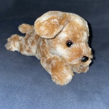Aurora Brown Frosted Laying Puppy Dog Plush Stuffed Animal 2022 8 inch Soft
