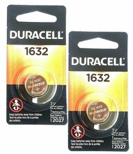 2 New Duracell CR1632 DL1632 Lithium Coin Cell Batteries 3V- USA Seller
