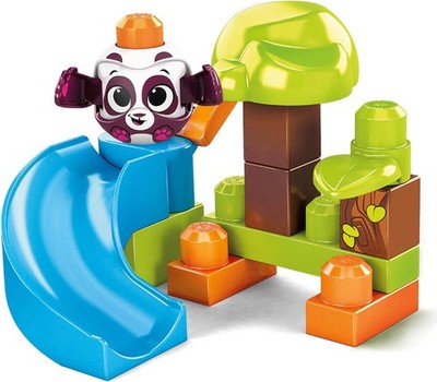 Mega Bloks First Builders, Bubu Welpen mit Waldmotivwerfer, 12 Blöcke
