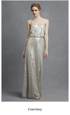 grey sequin bridesmaid dress Silver Metallic Sequin V-Neck Bridesmaid Dress with Ruching - Designer Bridesmaids Dresses - Multiple Color