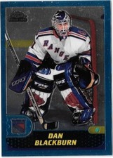 2001-02 TOPPS CHROME DAN BLACKBURN ROOKIE CARD #150. rookie card picture