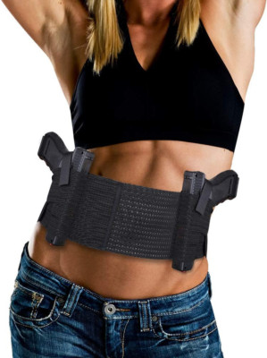 Belly Band Holster for Concealed Carry Elastic Breathable Waistband Gun Holster