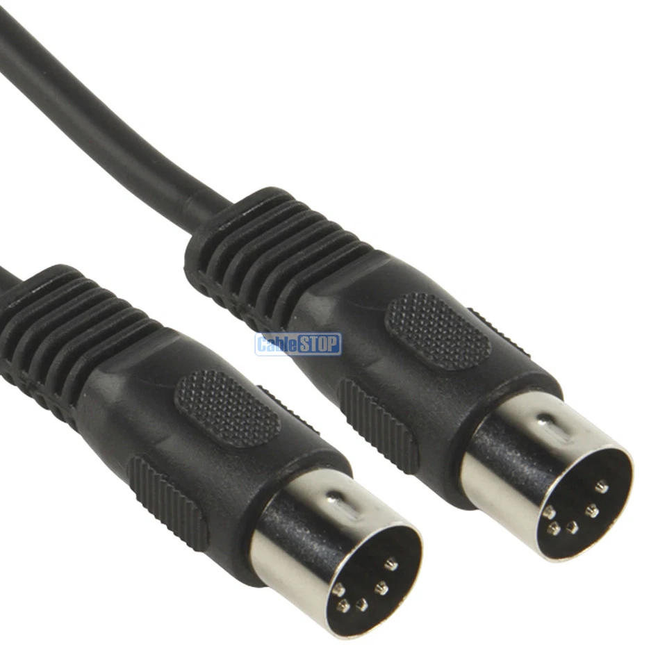 5 PIN MIDI DIN PLUG 4 CORE SCREENED CABLE 1m 2m 3m 5m 6m HEAVY DUTY AUDIO LEAD